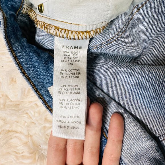 Frame Jeans Womens 30 Le Garcon Denim Boyfriend Medium Blue Pockets Pant - Picture 6 of 15